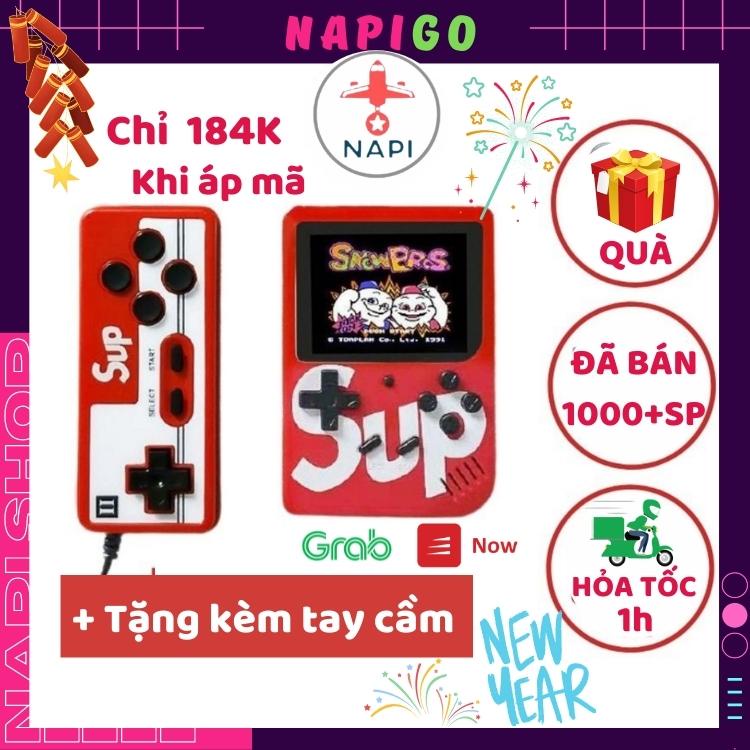 Máy chơi game cầm tay giá rẻ SUP điện tử 4 nút mini 400 in 1 plus gaming 2 người giải trí cổ điển quà tặng kèm tay cầm