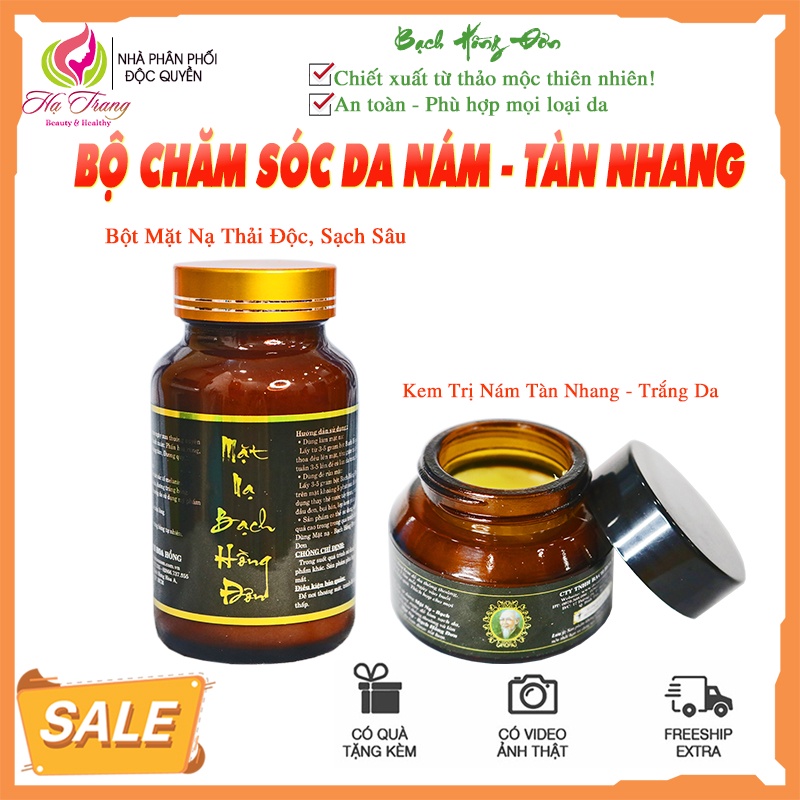 Bộ Sản Phẩm Chăm Sóc Da Nám Tàn Nhang Bạch Hồng Đơn 6 - Hàng Chuẩn - HT BEAUTY