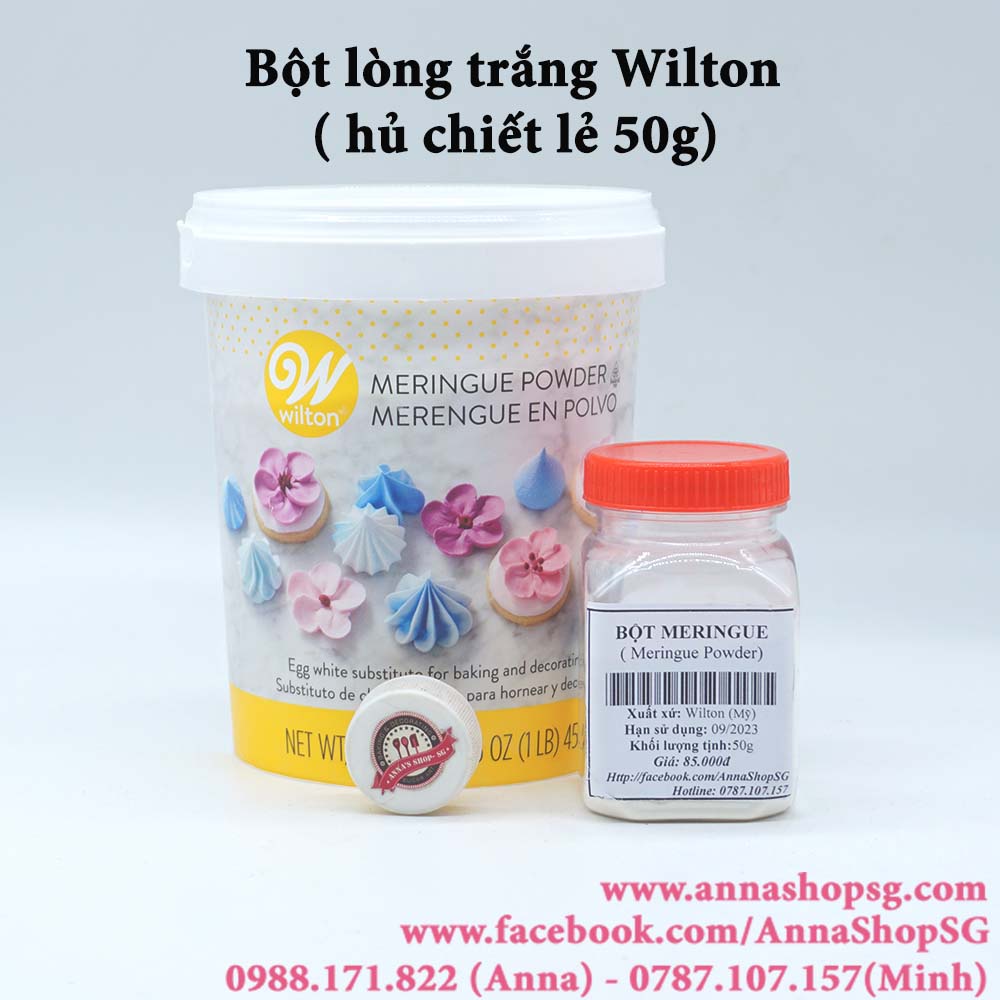 50g BỘT LÒNG TRẮNG WILTON (MERINGUE POWDER)