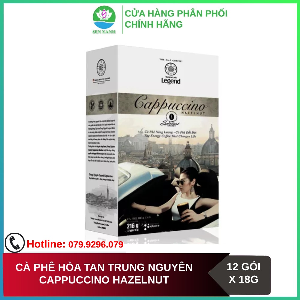 [SenXanh CAFE] Cà phê hòa tan G7 Cappuccino Hazelnut - Hộp 12 gói 18gr Trung Nguyên Legend - Cà Phê Cho Phái Đẹp