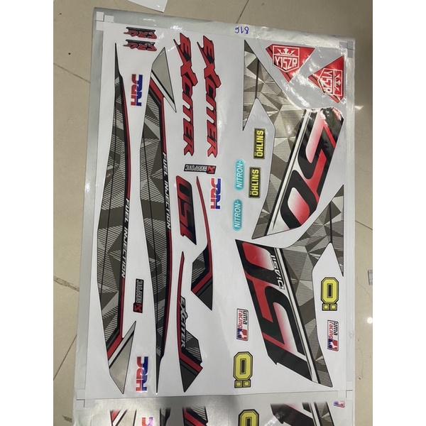 ( Quí khách vui lòng mang ra tiệm cho thợ dán ) Tem Ex 150 chất liệu Candy cao cấp