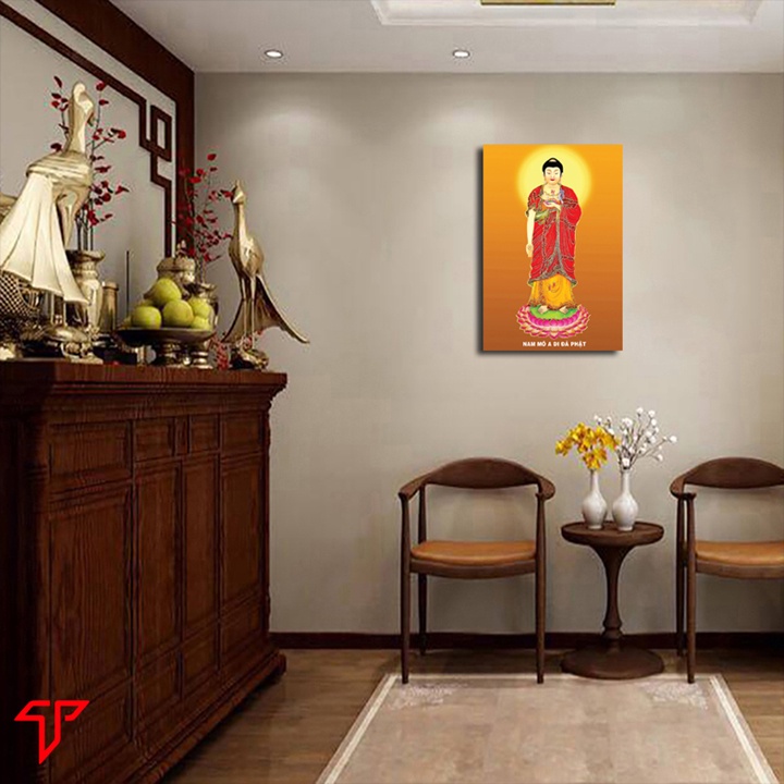 Tranh Phật Adida treo tường, tranh trang trí phòng thờ
