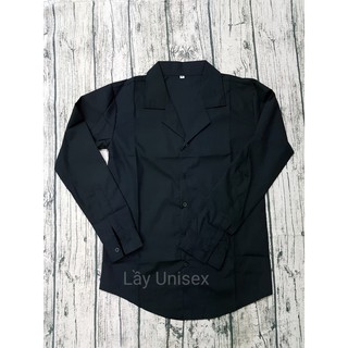 Sơ mi basic cổ vest tay dài