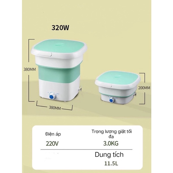 Máy giặt mini yangzi chuyên giặt quần áo lót, tất, quần áo trẻ em [Free Ship]