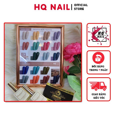 [TẶNG BẢNG MÀU] Set sơn gel giả bột 18 màu sang chảnh