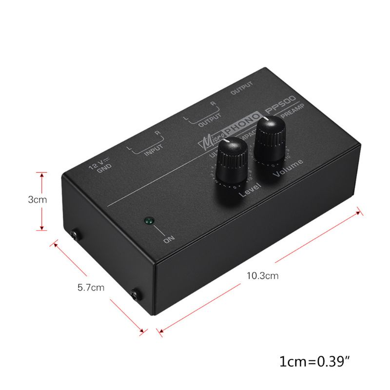 Bộ Khuếch Đại Âm Thanh PP500 Phono Preamp Với Mức Điều Chỉnh Âm Lượng RCA Đầu Ra 1 4 TRS Cho Vinyl LP