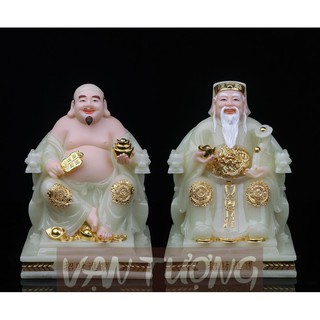Tượng Thần Tài Thổ Địa Ngồi Ghế Cao Cấp Xanh Ngọc