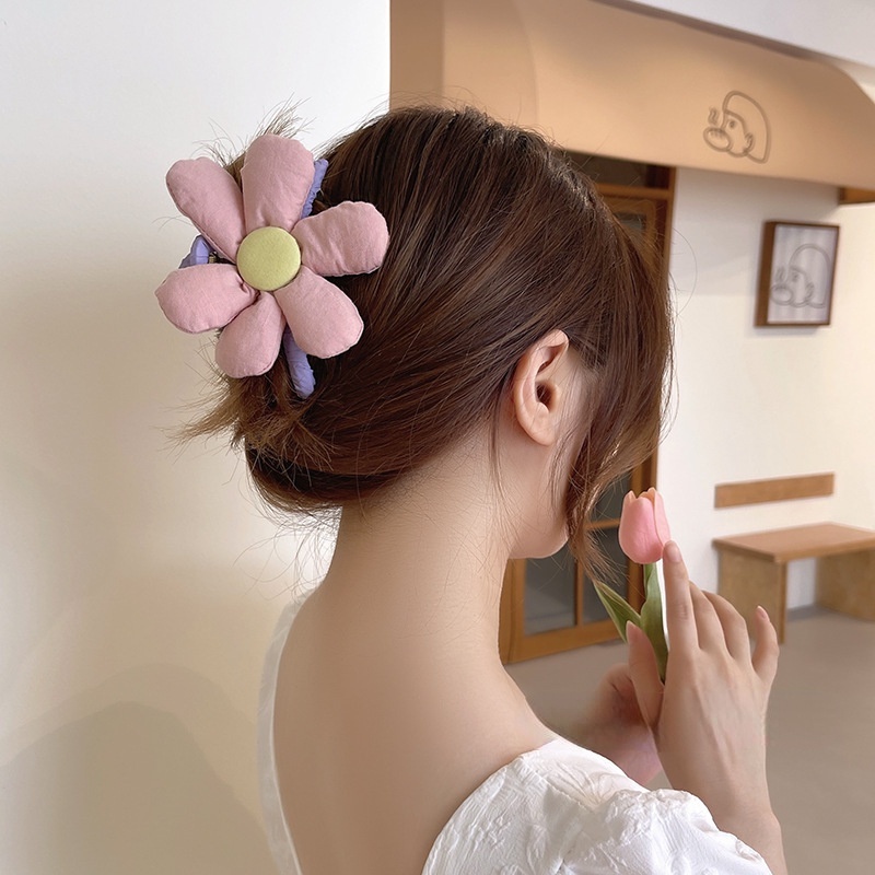 Kẹp Tóc Kim Loại Hình Hoa Dễ Thương Cho Nữ