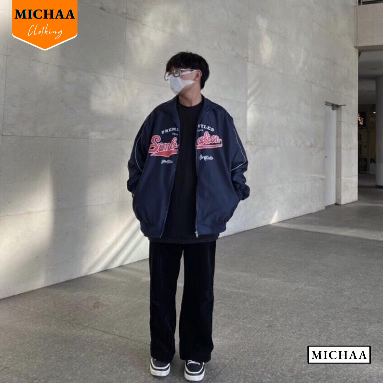 Áo Khoác Bomber Dù SIMBALION Nam Nữ Ulzzang Unisex Kiểu Bóng Chày Form Rộng 2 Lớp - MICHAA