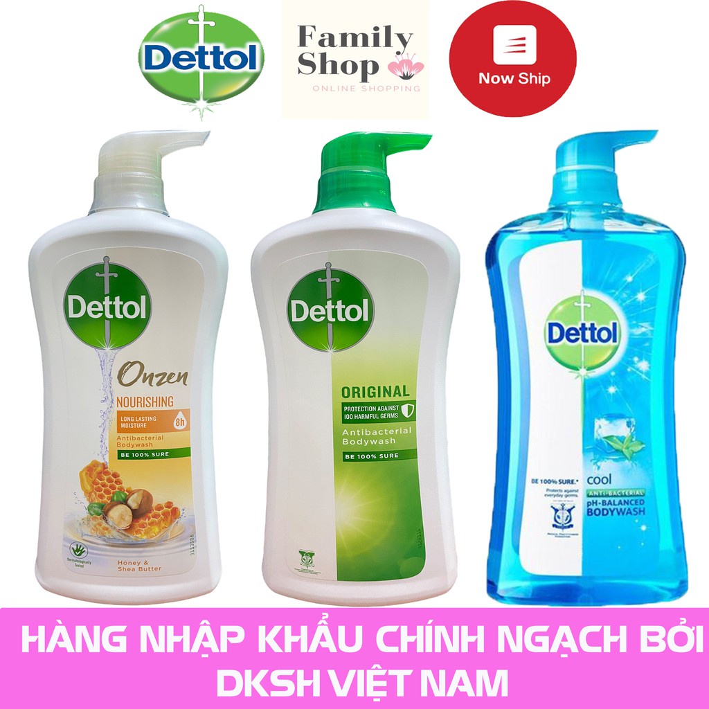 Sữa tắm Dettol kháng khuẩn onzen- Chai 950g