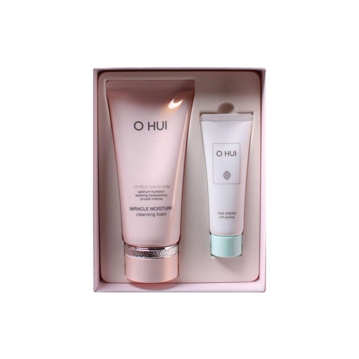 Set Sữa rửa mặt dưỡng ẩm Ohui Miracle Moisture Cleansing Foam Special Set 2SP