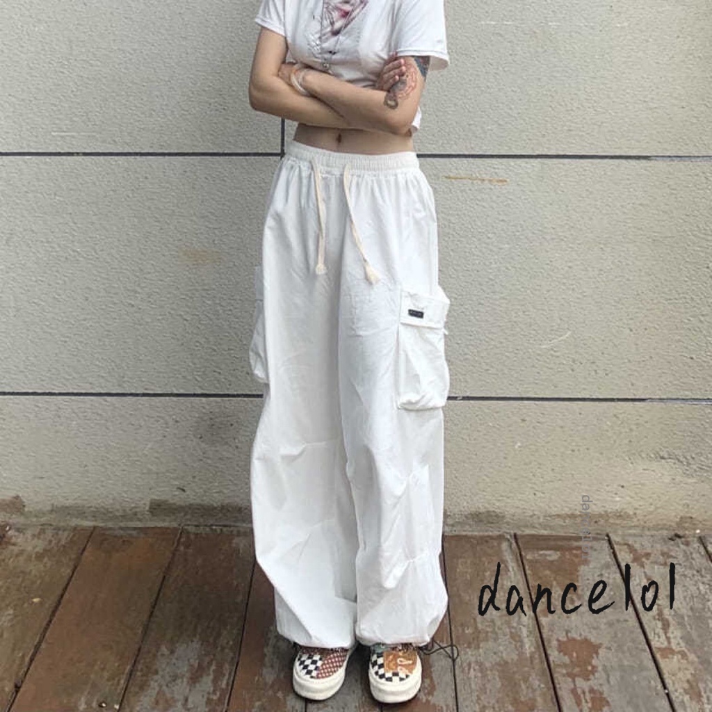 Khiêu Vũ1O1-Quần Baggy Hàn Quốc Dáng Rộng Phong Cách Punk Hàn Quốc Cho Nữ
