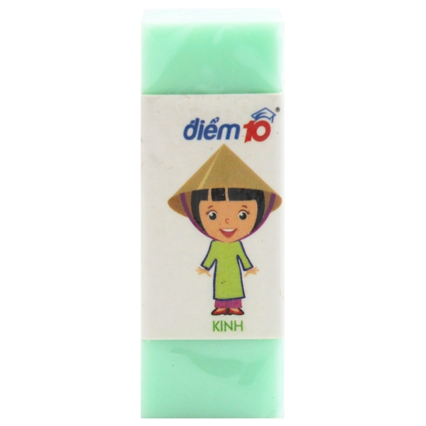 Gôm Điểm 10 E-015 - Mẫu 3 - Xanh Lá