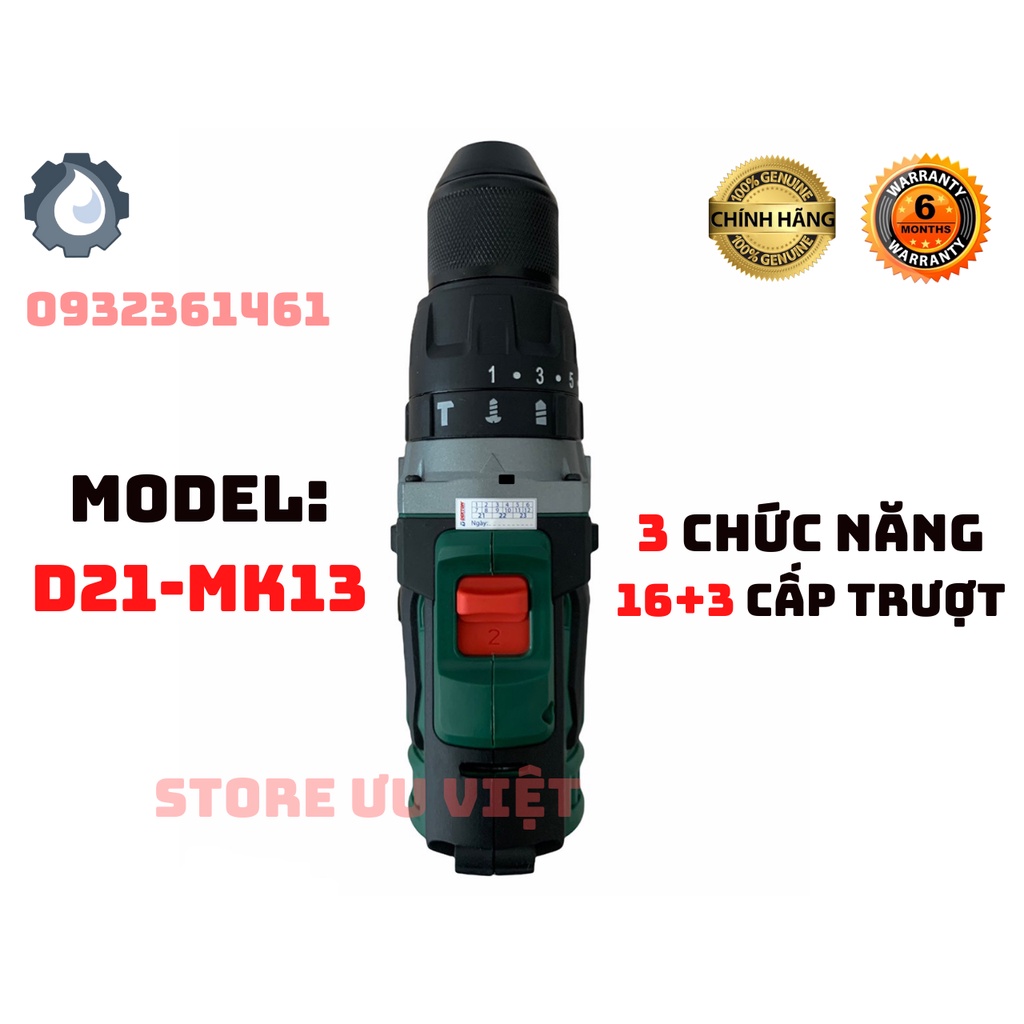 MÁY KHOAN PIN 3 CHỨC NĂNG ĐẦU AUTOLOCK DEKTON D21-MK13 CHÂN PIN D21 GIÁ TỐT