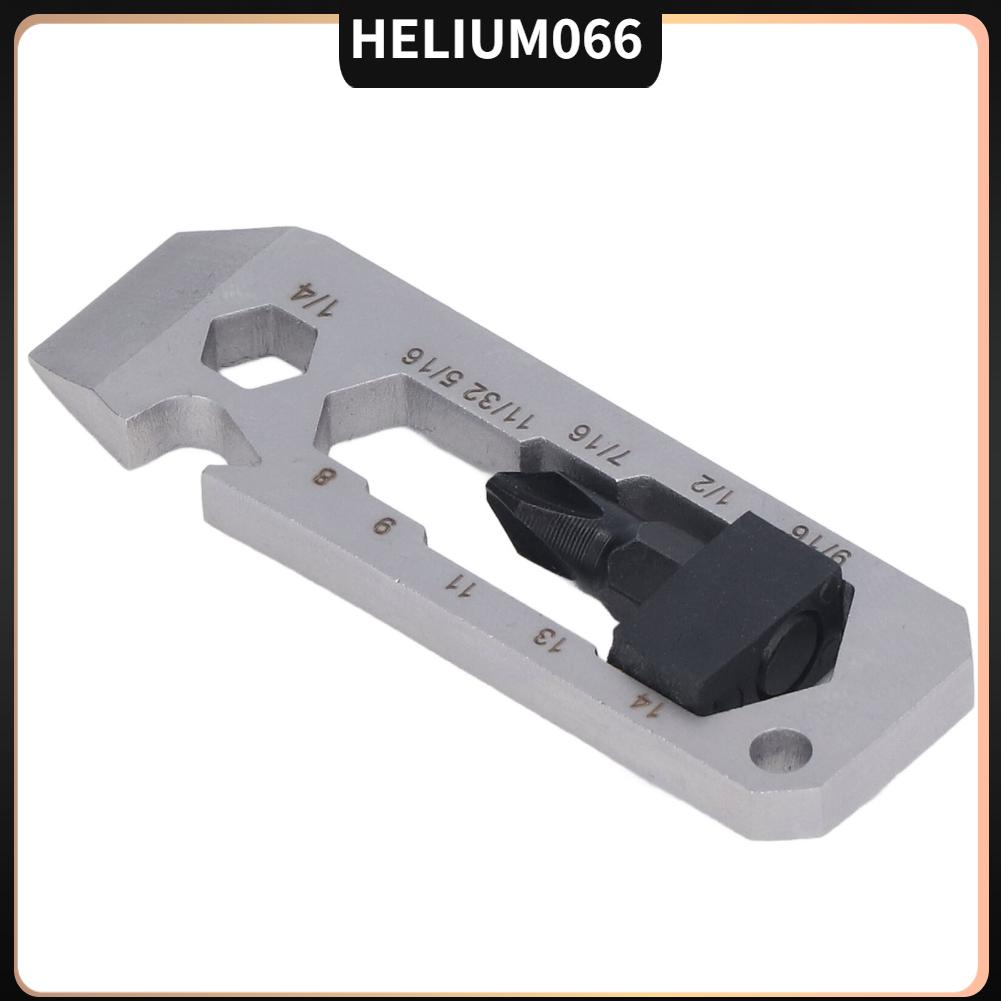 Móc khóa đa năng 7 trong 1   Dụng cụ mở chai cờ lê chéo bánh răng ngoài trời Thép không gỉ ngoài trời Multitool Helium066