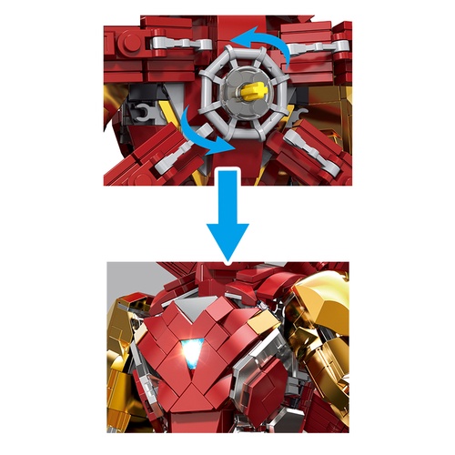 New Đồ chơi Lắp ráp Mô hình siêu anh hùng Super Marvel Iron Man MK85 Mecha Tony Stark 6009