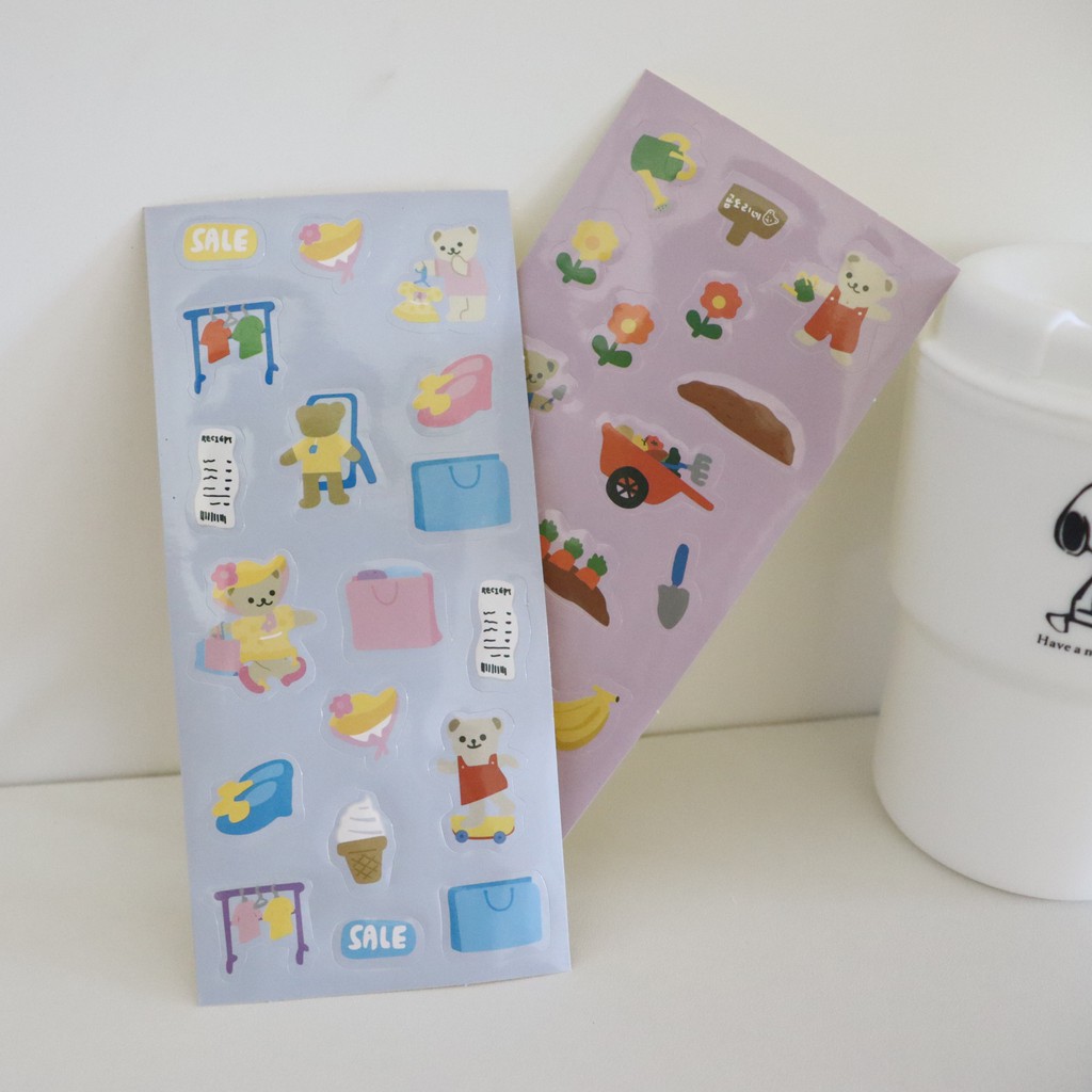 Cute Little Bear Decorative Stickers For GaLiCiCi Phones