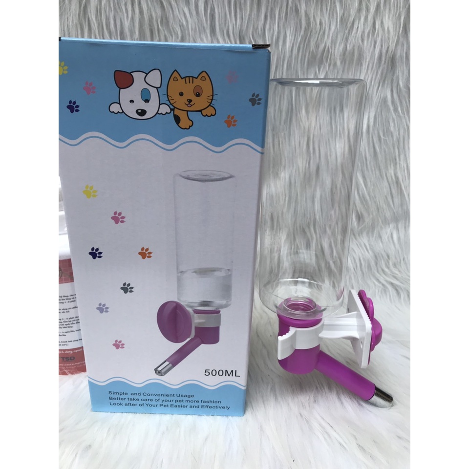 Bình nước tự động, bình nước treo chuồng tặng kèm bình nước 500ml