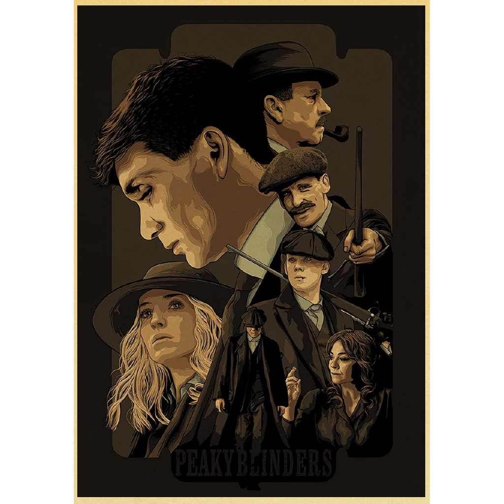 Poster Treo Tường In Hình Nhân Vật Phim Hoạt Hình drama Peaky Blinders Chất Lượng Cao