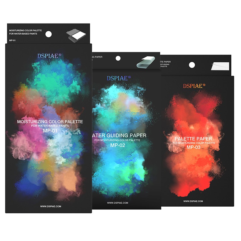 Khay sơn DSPIAE vẽ cọ palette water based MP01 pigments moisturizing palette color paper paint tray
