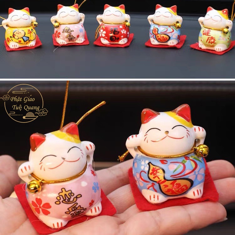 Mèo sứ bộ 5 con nhiều mẫu mã đa dạng - phật giáo tuệ quang