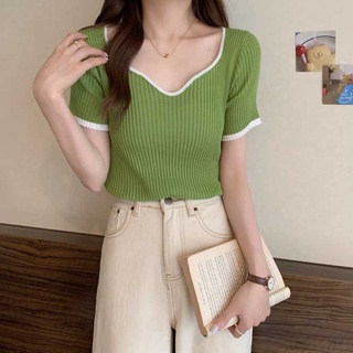 030. ÁO LEN CỔ TIM BASIC (hàng có sẵn)