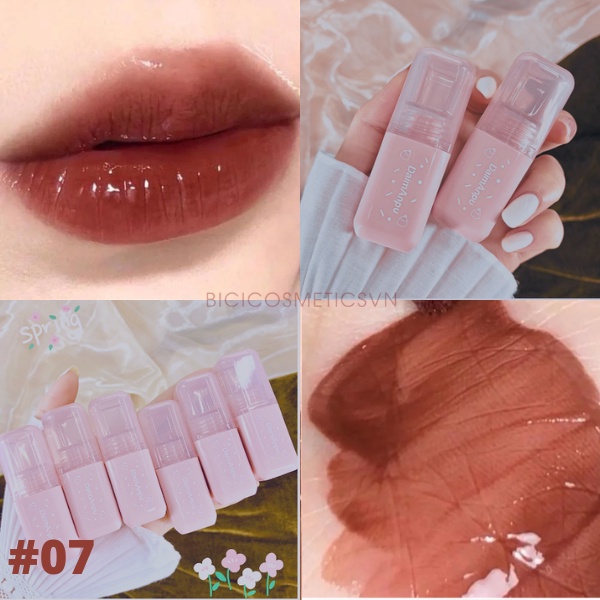 Son Bóng Vuông Dưỡng Ẩm DAIMANPU Doughnut Mirror Lip Glaze