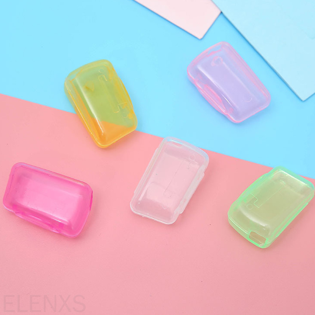 Set 5 Vỏ Bọc Đầu Bàn Chải Đánh Răng Bằng Nhựa Màu Sắc Ngẫu Nhiên Tiện Dụng Mang Theo Du Lịch Cắm Trại