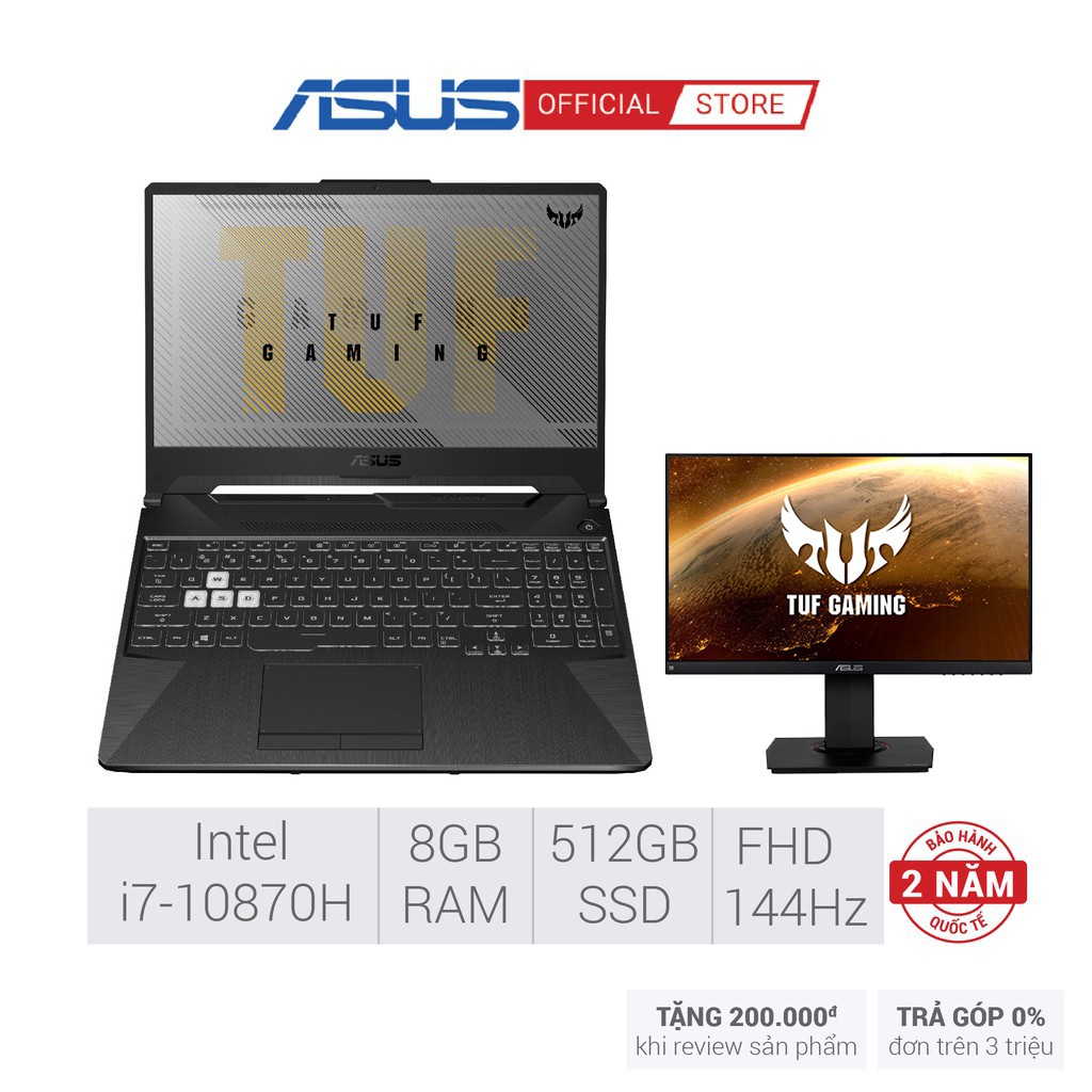 Laptop ASUS TUF Gaming F15 FX506LI-HN096T | i7-10870H | 8GB | 512GB | 15.6' | Win 10