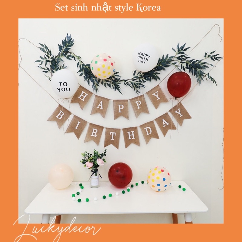 Set Trang Trí Sinh Nhật Style Korea Sk01