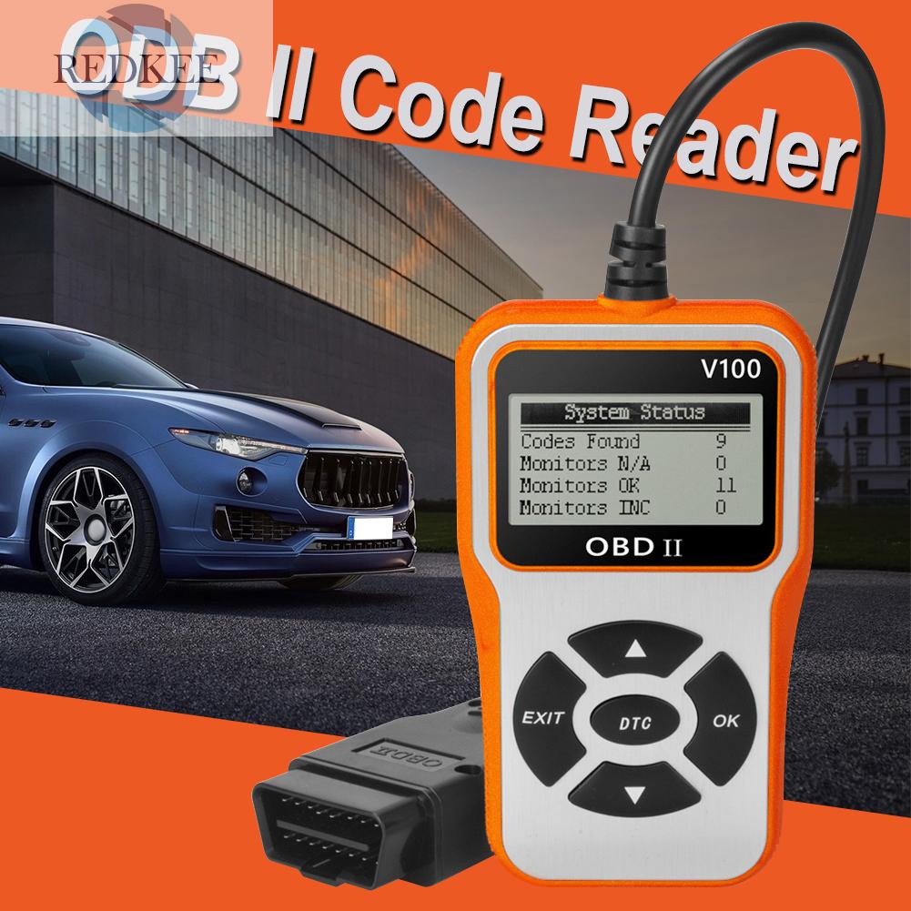 Thiết Bị Quét Chuẩn Đoán Lỗi Động Cơ Xe Hơi Redkee V100 Obd Ii Obd2