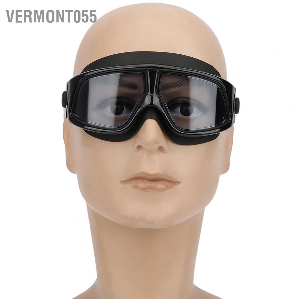 Hàng Hot Kính bơi khung lớn mạ điện Chống sương mù Silicone Bơi cận thị độ nét cao Hàng giao ngayVermont055