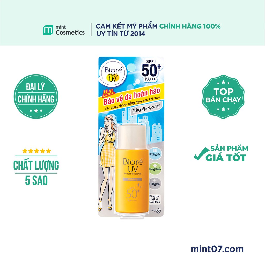 Kem chống nắng Biore UV Perfect protect milk spf 50