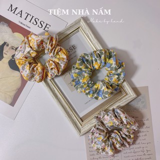 🎀 CỘT TÓC SCRUNCHIES VẢI HOA HOT NHẤT MÙA HÈ - [ Nhà Nấm handmade ]