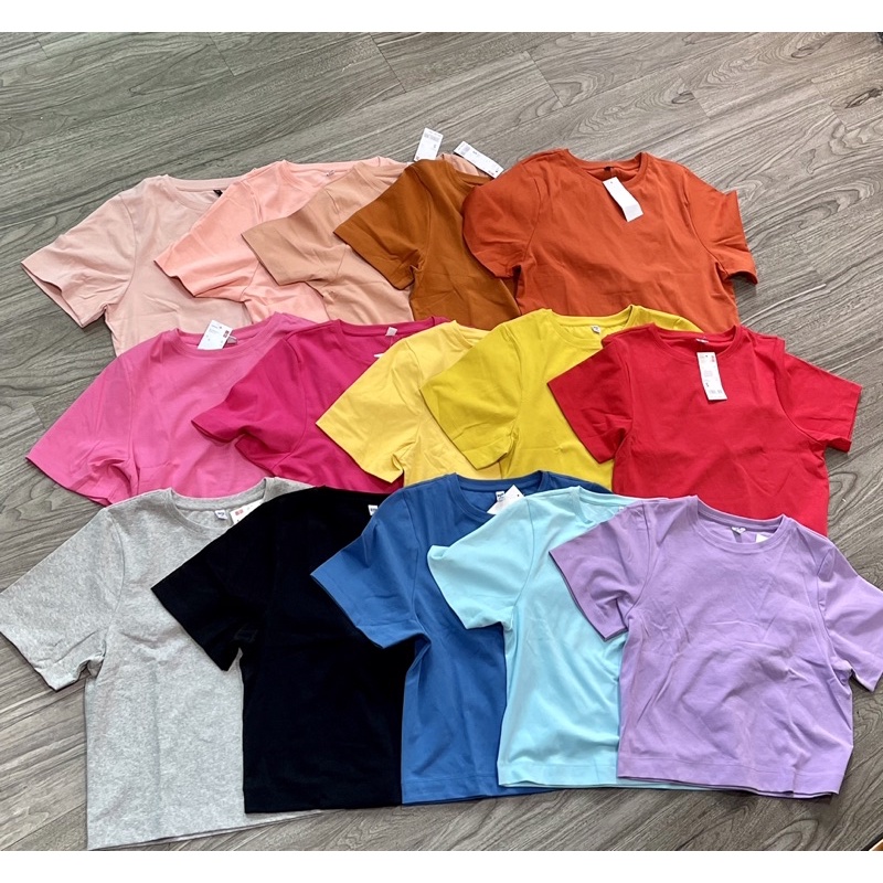 Áo thun nữ croptop dài suông,cotton,supima,dài áo 50-53cm_hàng XK