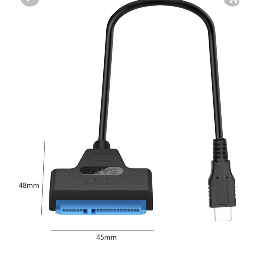 Cáp Chuyển Đổi Type C( Usb 3.1).1 Sang  Hdd Ssd 10gbps Cho Ổ Cứng 2.5 Inch Sata chiều dài 20cm