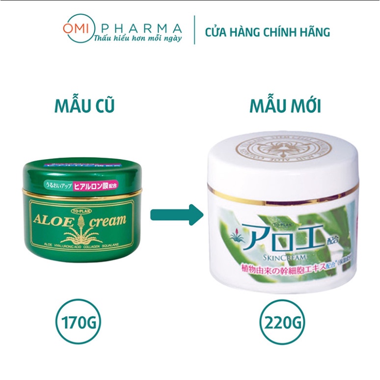 Kem Dưỡng Ẩm Toàn Thân Chiết Xuất Lô Hội To-Plan Aloe Cream Nhật Bản 220g