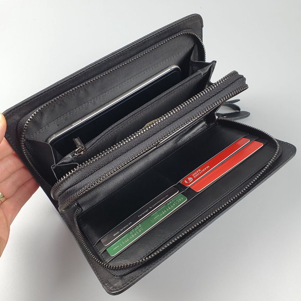 Clutch cầm tay nam da bò thật CL140  - 100% da bò thật, BH 3 năm