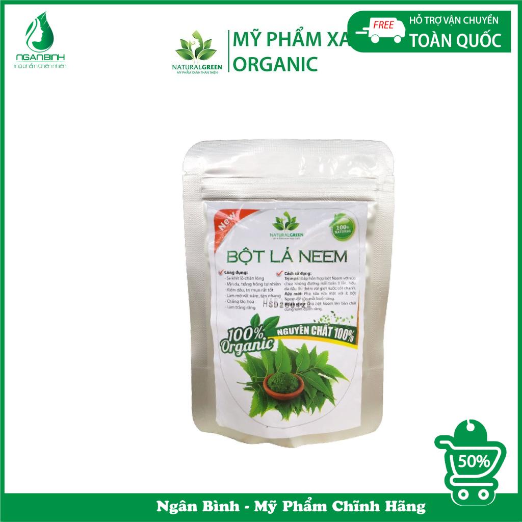 100gr Bột lá neem đắp mặt làm sạch da mụn, giảm gàu, trắng răng