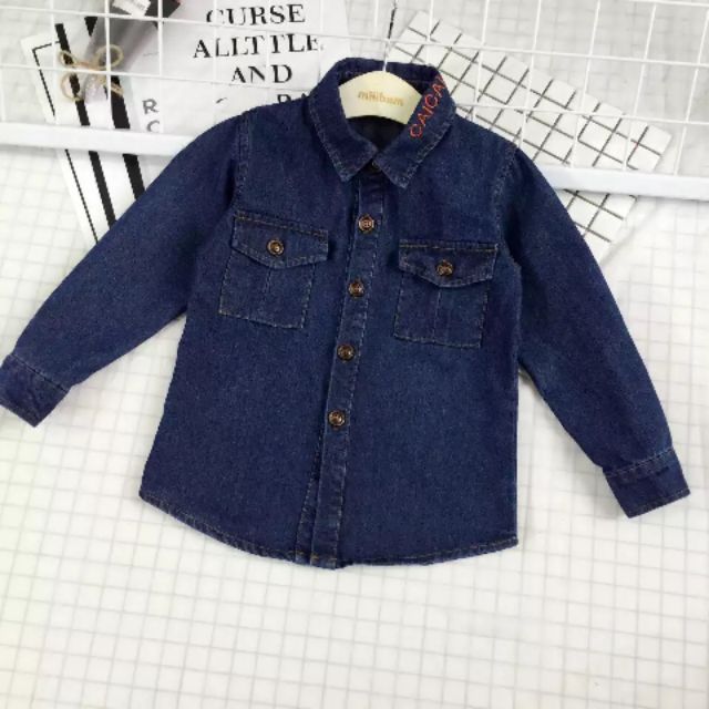 💁‍♂️Áo sơ mi jean chất mềm cho bé trai/ bé gái