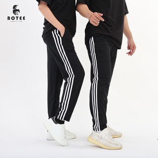 Quần dài thể thao 3 sọc BOTEE unisex nam nữ ống suông
