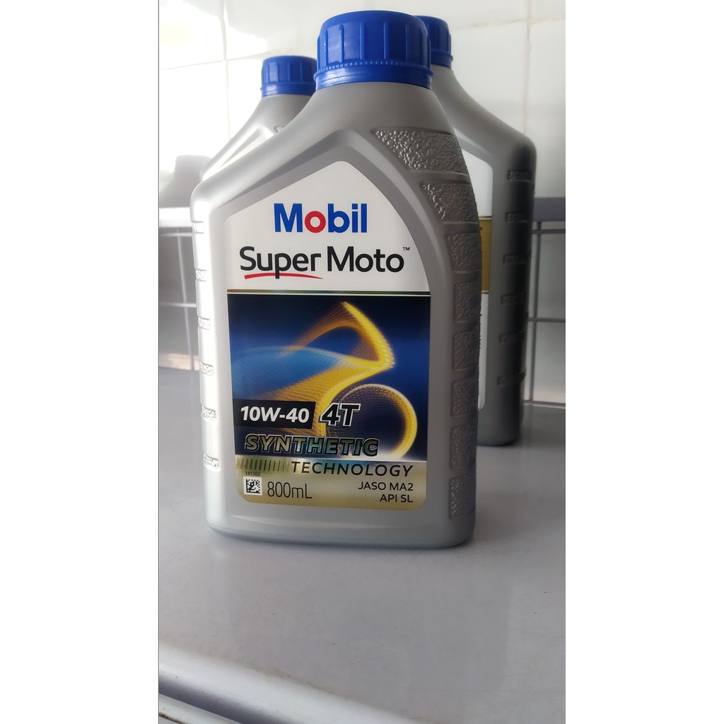 Dầu nhớt xe máy MOBIL SUPER MOTO 10W-40 4T 800ML