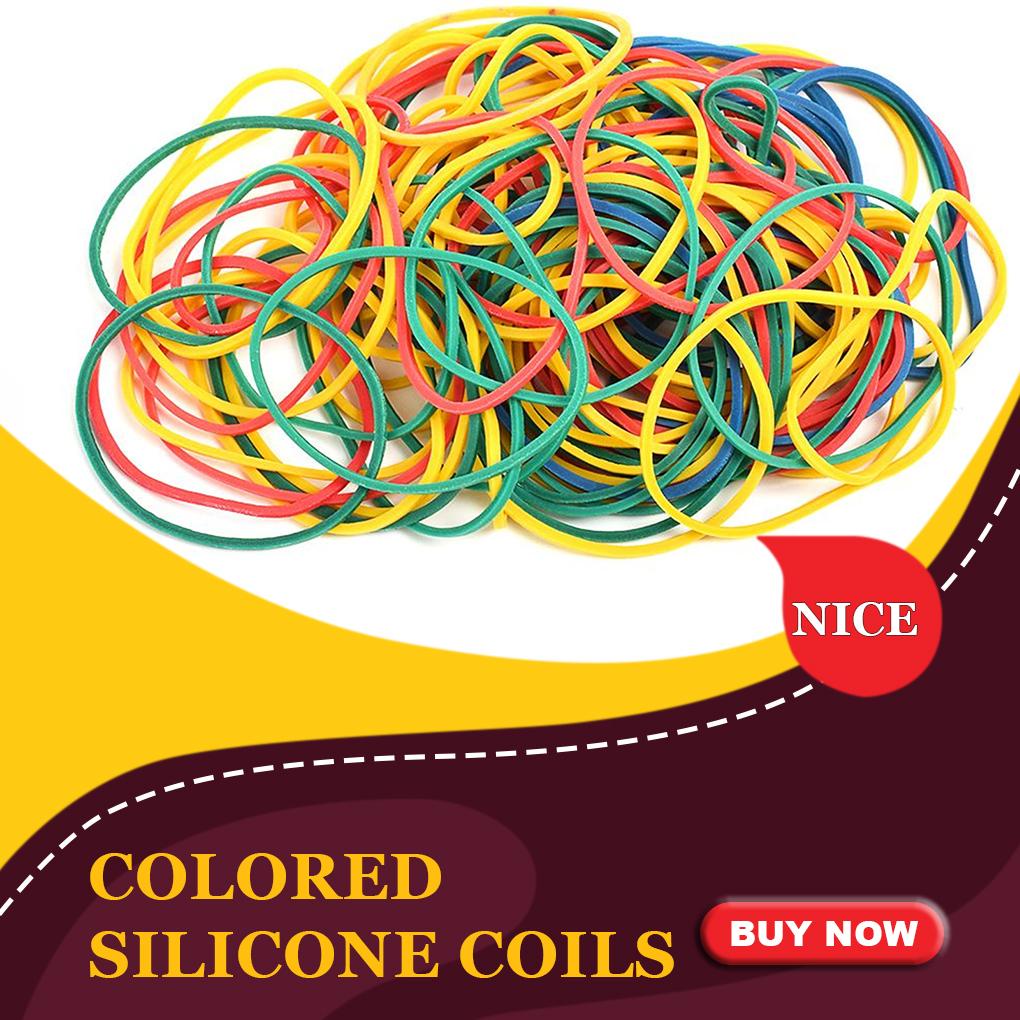 Set 100 Dây Cao Su Linh Hoạt Màu Sắc Ngẫu Nhiên Chuyên Dụng Cho Họa Sĩ