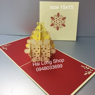 Bông Tuyết 2  - Noel - Thiệp 3D