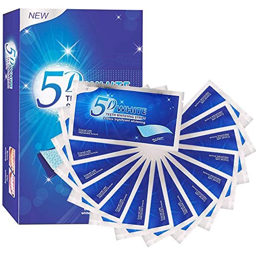 Full hộp 7 cặp - 14 miếng dán trắng răng 5D White Teeth Whitening Strips