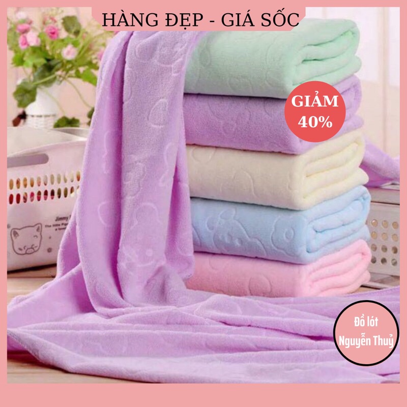 Khăn Tắm Sợi Cotton Siêu Mềm Mịn Kích Thước 140*70cm