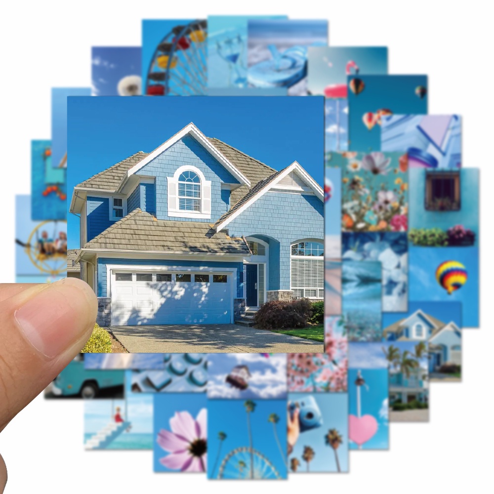 62 miếng dán trang trí sổ tay chống thấm nước hình phong cảnh xinh xắn