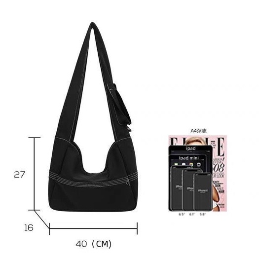 Túi Đeo Chéo Denim Sức Chứa Lớn Thời Trang Theo Phong Cách Hàn Quốc Dành Cho Nữ