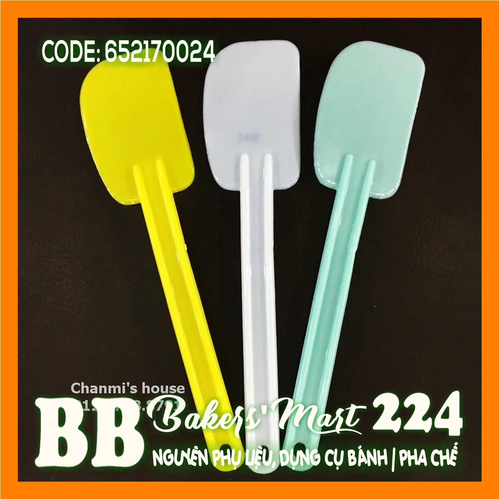 Cây vét kem bột Spatula NHỰA CỨNG 1 màu 24cm - 1 cây (GIAO MÀU SẮC NGẪU NHIÊN)