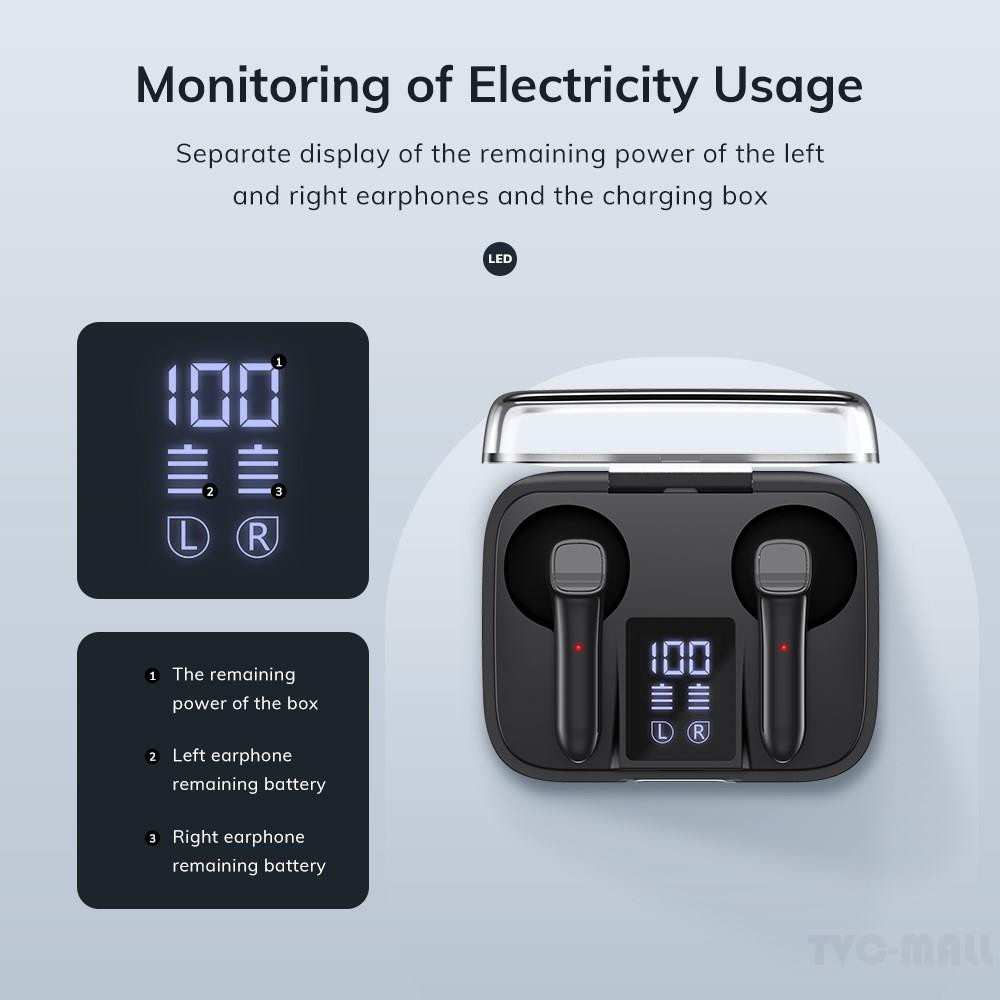 Tai Nghe Không Dây TOPK T20 TWS Tai Nghe Nhét Tai Bluetooth 5.0 Tai Nghe Âm Thanh Nổi Cuộc Gọi/Kết Thúc Bằng Giọng Nói